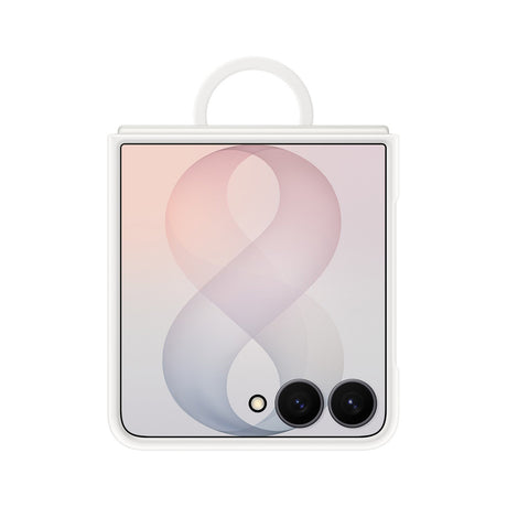 Samsung Original Samsung Galaxy Z Flip 8 Skal Silicone Ring Magnet Case Cream