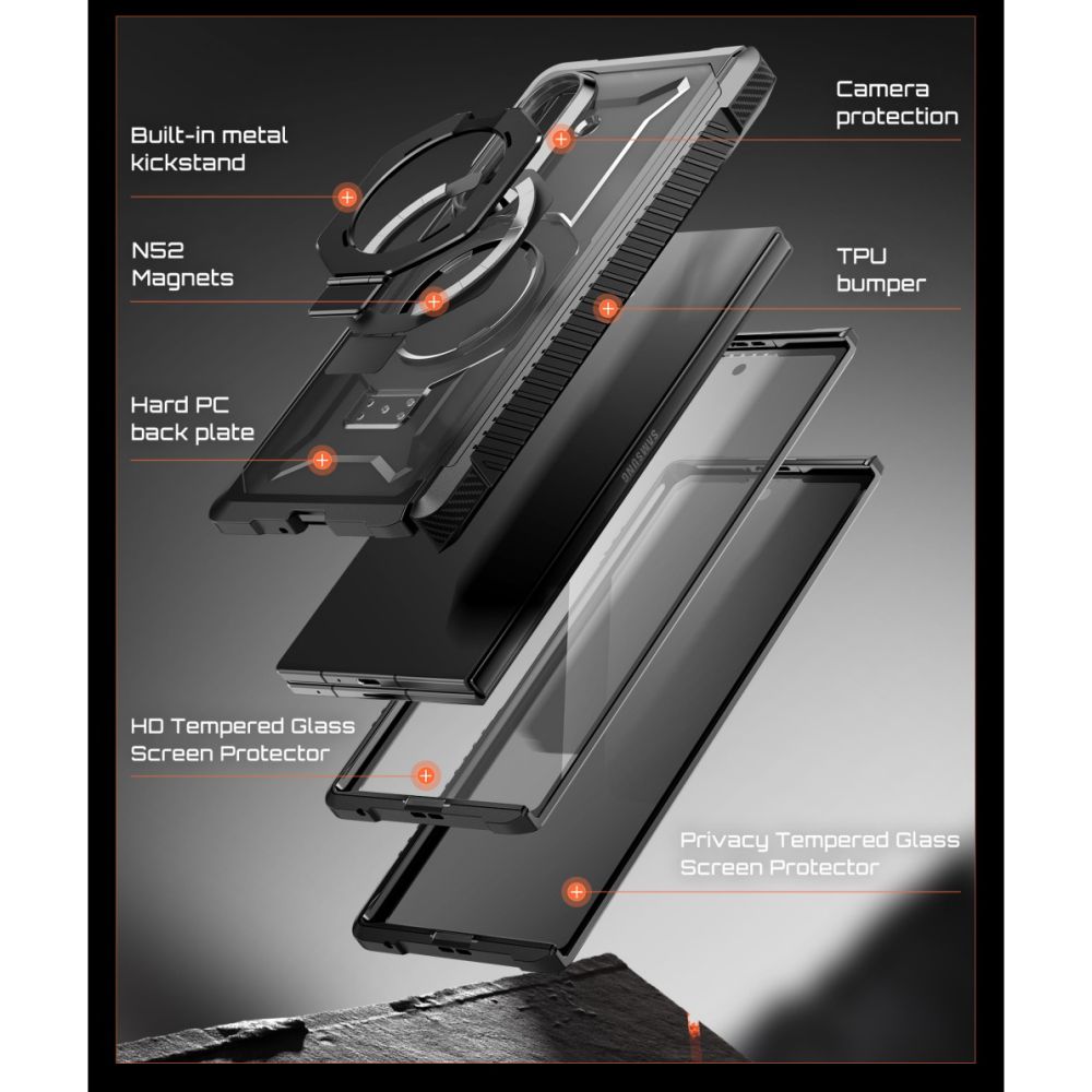Supcase Samsung Galaxy Z Fold 8 Ultra Deksel UB Grip MagSafe Svart