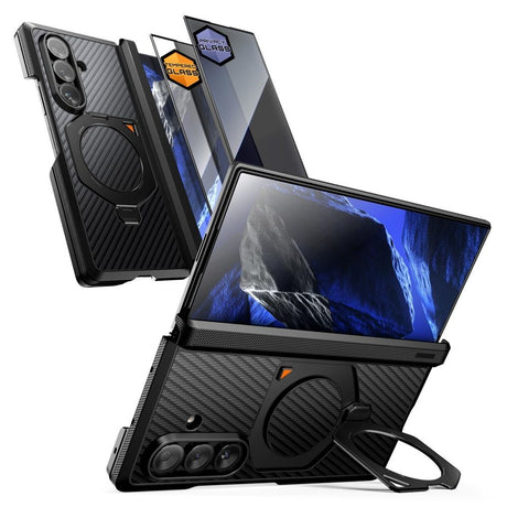 Supcase Samsung Galaxy Z Fold 8 Ultra Deksel Aero MagSafe Karbonfiber Svart