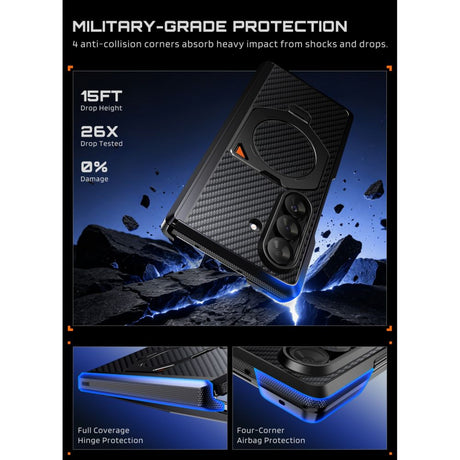 Supcase Samsung Galaxy Z Fold 8 Ultra Deksel Aero MagSafe Karbonfiber Svart