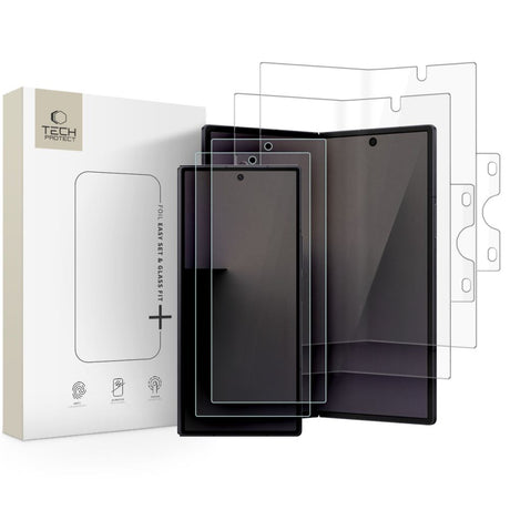Tech-Protect Samsung Galaxy Z Fold 8 Ultra Skjermbeskytter Easy Set & Glass Fit 4-pack