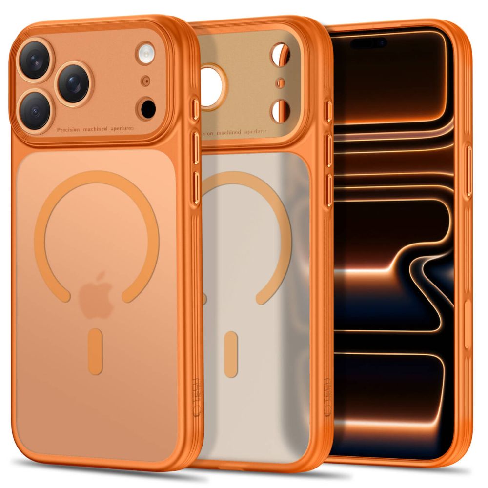 Tech-Protect iPhone 17 Pro Max/iPhone 18 Pro Max Deksel MagPrime MagSafe Matt Oransje