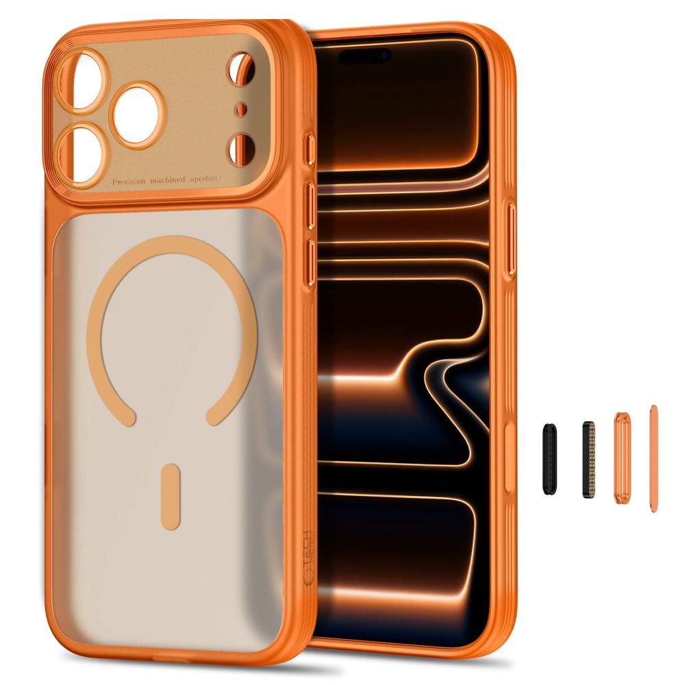 Tech-Protect iPhone 17 Pro Max/iPhone 18 Pro Max Deksel MagPrime MagSafe Matt Oransje