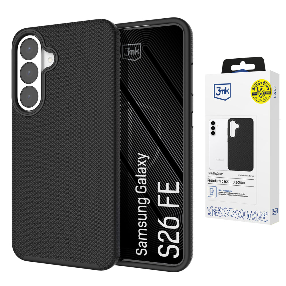 3mk Samsung Galaxy S26 FE Skal Fortis MagCase Svart