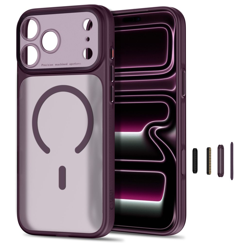 Tech-Protect iPhone 17 Pro Max/iPhone 18 Pro Max Deksel MagPrime MagSafe Matt Burgundy