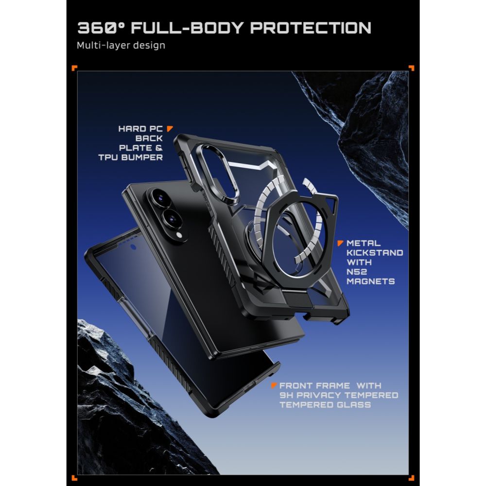 Supcase Samsung Galaxy Z Fold 8 Deksel UB Grip MagSafe Svart