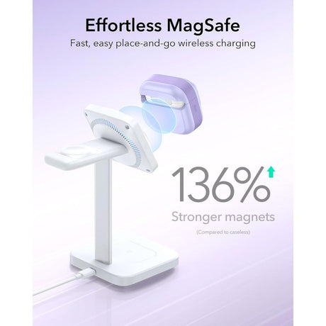 ESR AirPods 4/5 Deksel Pulse FlickLock HaloLock Lilla