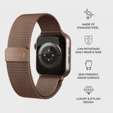 Burga Apple Watch 44/45/46mm/Ultra 49mm Armbånd Metal Mesh Rosegull