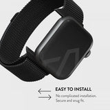 Burga Apple Watch 38/40/41/42mm Armbånd Metal Mesh Svart