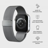 Burga Apple Watch 38/40/41/42mm Armbånd Metal Mesh Sølv