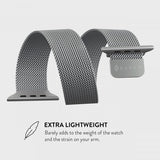 Burga Apple Watch 44/45/46mm/Ultra 49mm Armbånd Metal Mesh Sølv