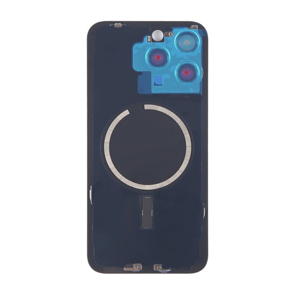 iPhone 15 Pro Max baksideglass med magnet og kameralinse - naturlig titan