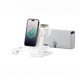 Alogic Matrix Ultimate 3-in-1 Trådløs lader med Powerbank MagSafe Hvit