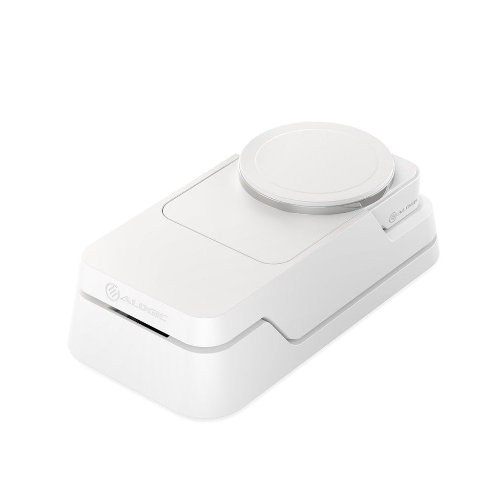 Alogic Matrix Ultimate 3-in-1 Trådløs lader med Powerbank MagSafe Hvit