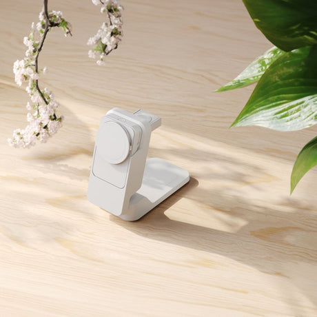 Alogic Matrix Ultimate 3-in-1 Trådløs lader med Powerbank MagSafe Hvit