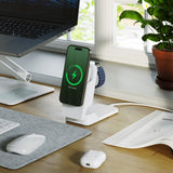 Alogic Matrix Ultimate 3-in-1 Trådløs lader med Powerbank MagSafe Hvit
