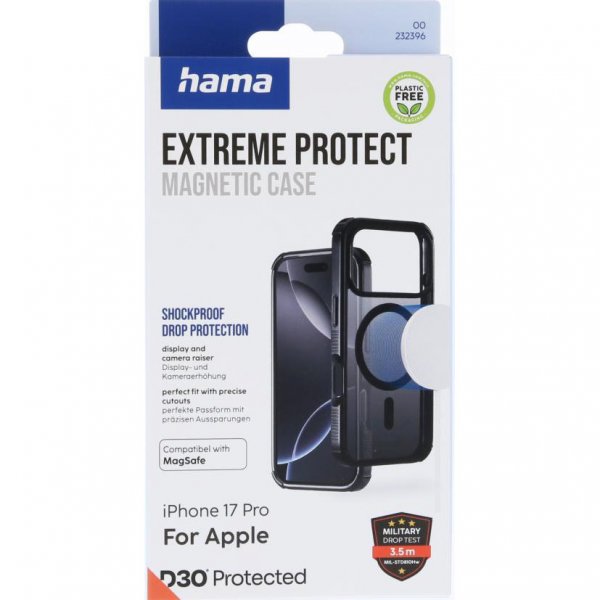 Hama iPhone 17 Pro Deksel Extreme Protect MagSafe Svart