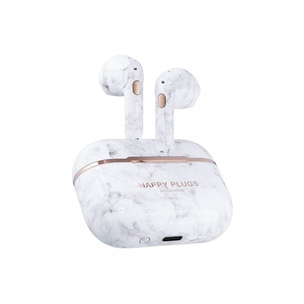 Happy Plugs Hope Vit Marmor