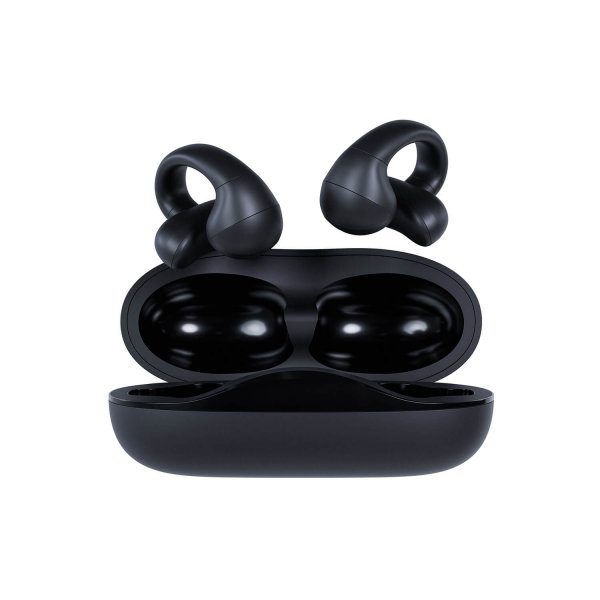 Happy Plugs Hodetelefoner Clip Open Ear Wireless Svart
