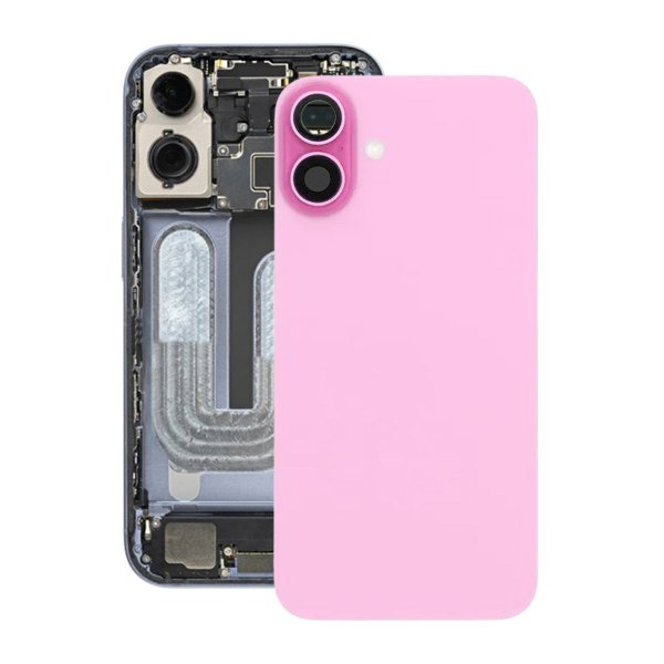 iPhone 16 Plus Bakside Glass Komplett OEM - Rosa
