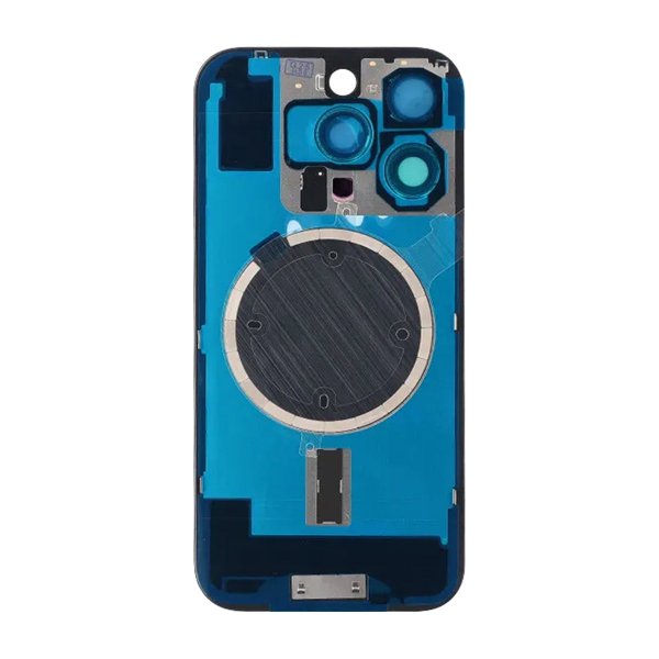 iPhone 16 Pro baksideglass med magnet og kameralinse - hvit titan