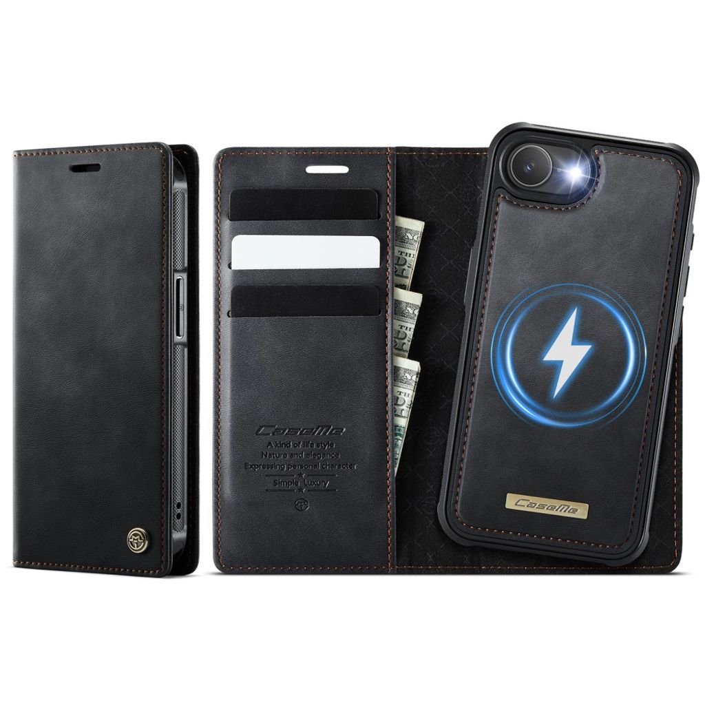 CaseMe iPhone 16e/iPhone 17e Etui C49 Series Svart