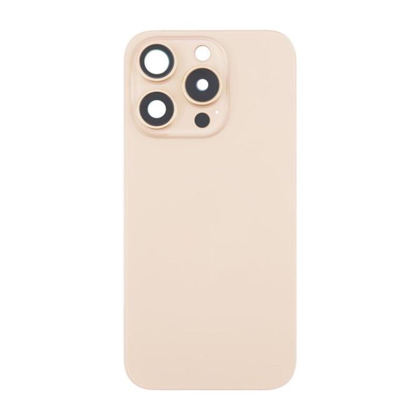 iPhone 16 Pro Max baksideglass med magnet og kameralinse - sandfarget titan