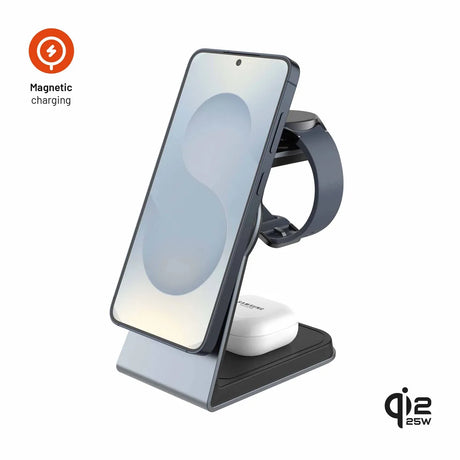 Fixed Trådløs lader för Samsung MagPowerstation Alu 25W Qi 2.2