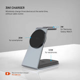 Fixed Trådløs lader för Samsung MagPowerstation Alu 25W Qi 2.2