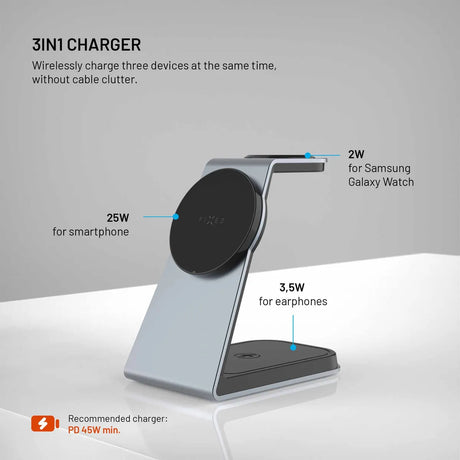 Fixed Trådløs lader för Samsung MagPowerstation Alu 25W Qi 2.2