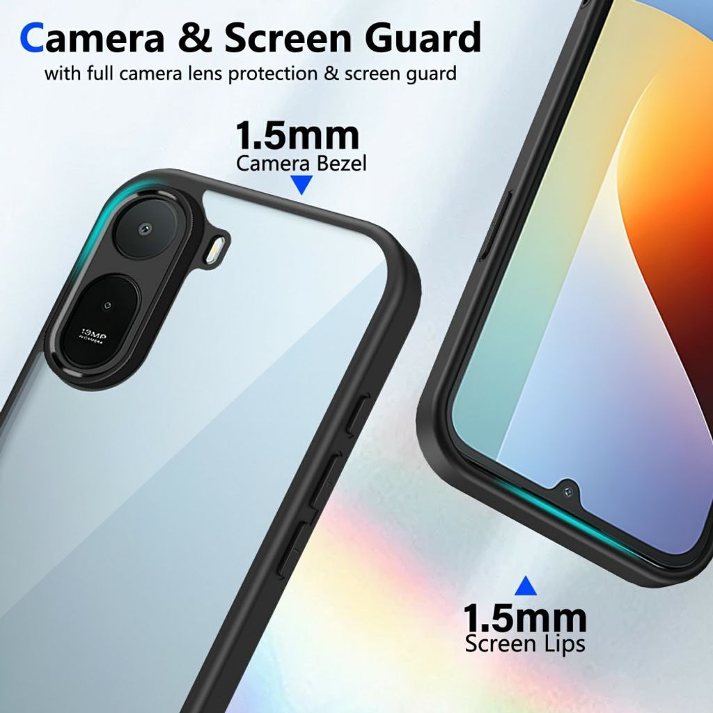Xiaomi Redmi A7 Pro Deksel Klar Baksida Svart