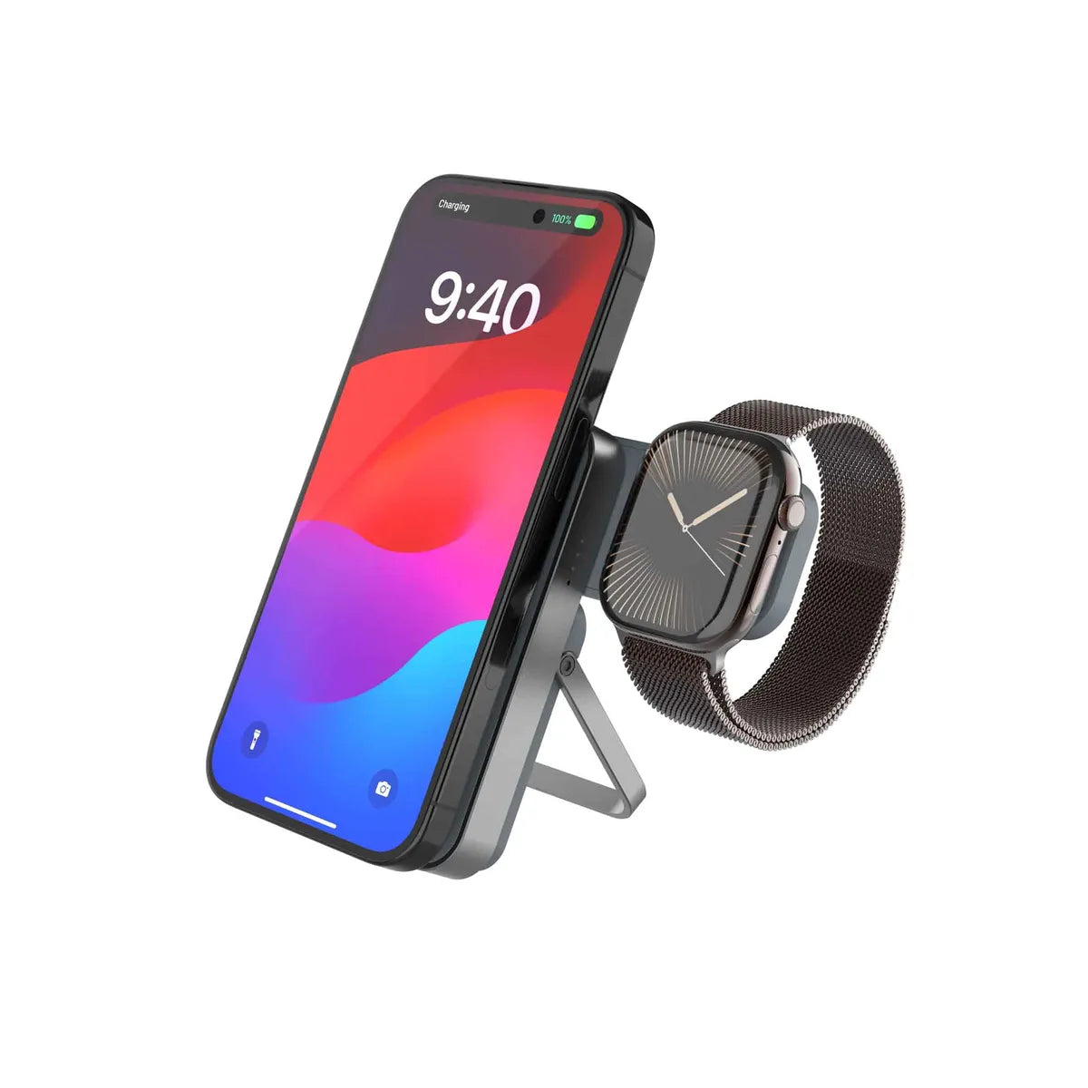 Fixed MagZen 5 Stand Powerbank med Apple Watch-lading 5000 mAh Qi2 20W