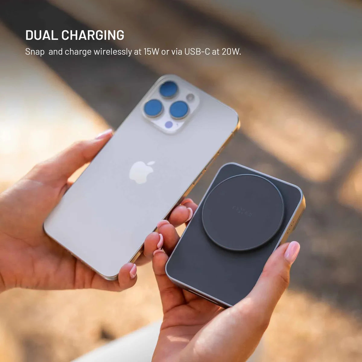 Fixed MagZen 5 Stand Powerbank med Apple Watch-lading 5000 mAh Qi2 20W