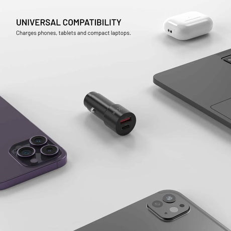 Fixed Mobillader til bil PD 63W USB-A/USB-C