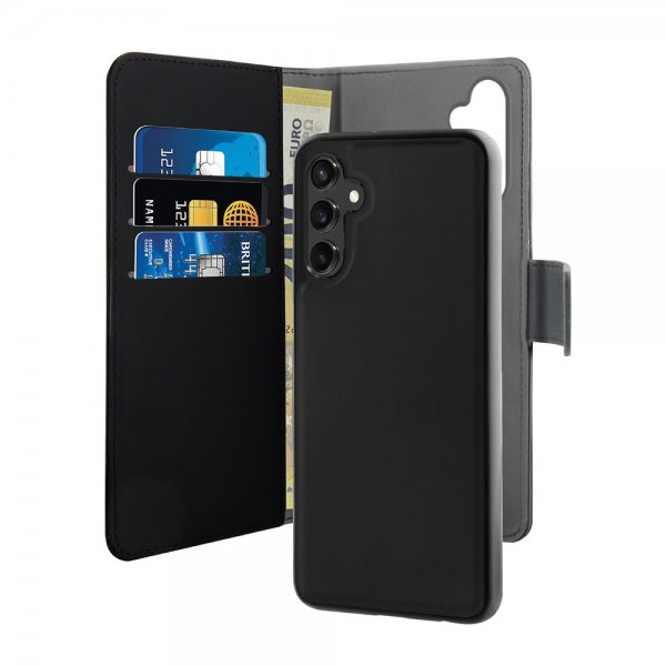 Puro Samsung Galaxy A25 Etui Wallet Detachable 2 in 1 Svart