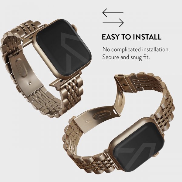 Burga Apple Watch 44/45/46mm/Ultra 49mm Armbånd Metal Gull