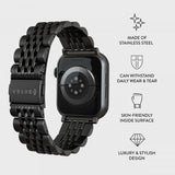 Burga Apple Watch 38/40/41/42mm Armbånd Metal Svart