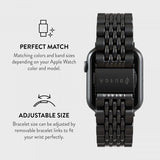 Burga Apple Watch 38/40/41/42mm Armbånd Metal Svart