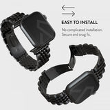 Burga Apple Watch 44/45/46mm/Ultra 49mm Armbånd Metal Svart