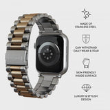 Burga Apple Watch 44/45/46mm/Ultra 49mm Armbånd Metal Sølv Gull