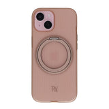 Rvelon iPhone 15 Deksel Roterbart Stativ Brun
