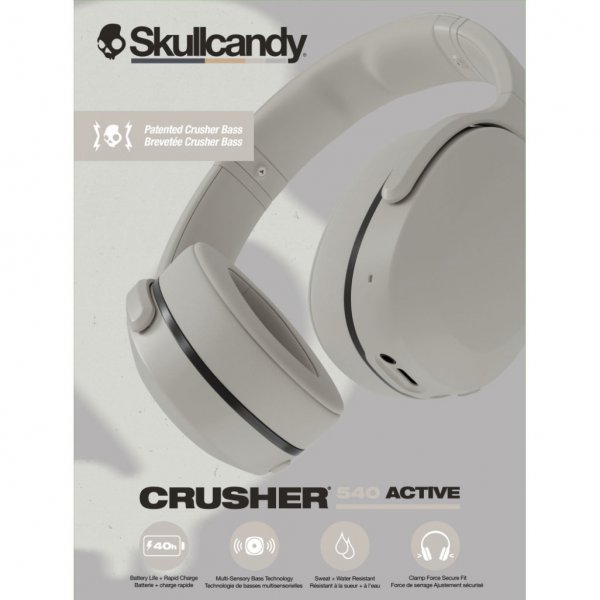 Skullcandy Trådløse Hodetelefoner Crusher 540 Active Over-Ear Concrete Grey