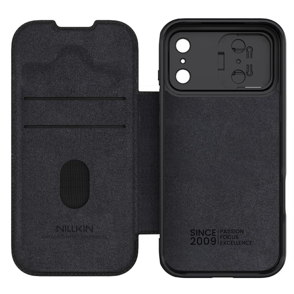 Nillkin iPhone 17 Pro/iPhone 18 Pro Etui Qin Pro Svart