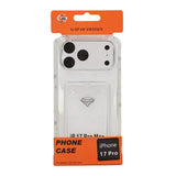 iPhone 17 Pro Deksel Kortholder Transparent