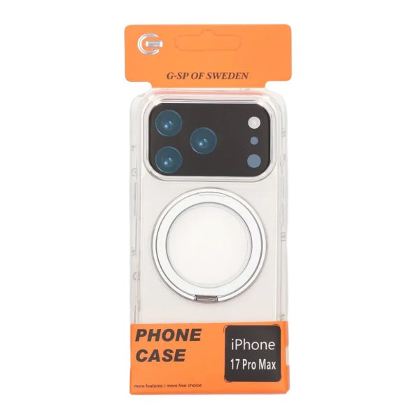 iPhone 17 Pro Max Deksel Roterbart Stativ Transparent
