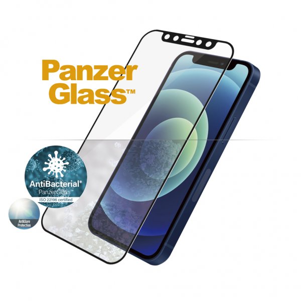 PanzerGlass iPhone 12/iPhone 12 Pro Skjermbeskytter Edge-to-Edge Blendfritt