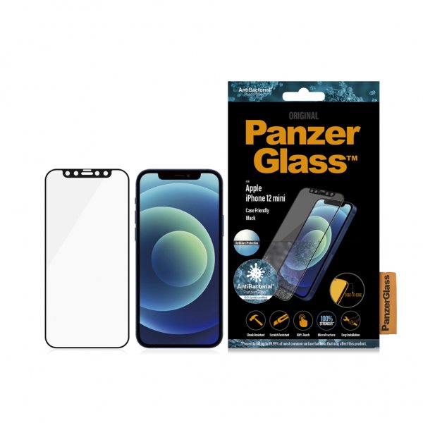 PanzerGlass iPhone 12 Mini Skjermbeskytter Edge-to-Edge Blendfritt