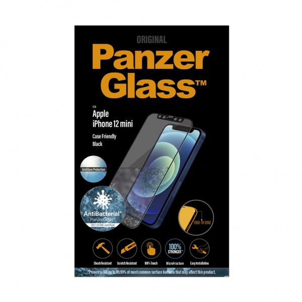 PanzerGlass iPhone 12/iPhone 12 Pro Skjermbeskytter Edge-to-Edge Blendfritt