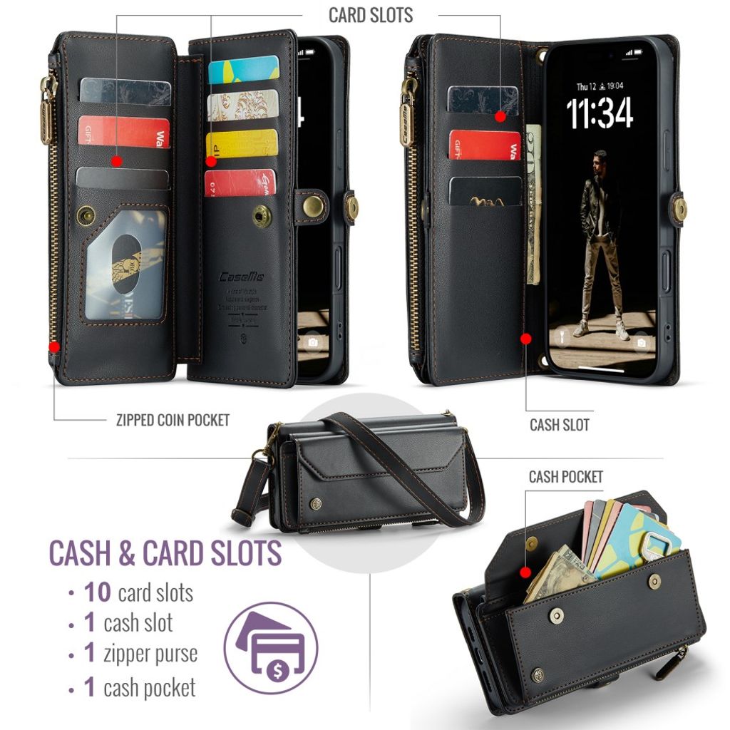 CaseMe iPhone 17 Pro Max/iPhone 18 Pro Max Etui C36 Series Svart