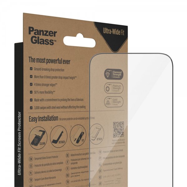 PanzerGlass iPhone 14 Pro Skjermbeskytter Ultra-Wide Fit